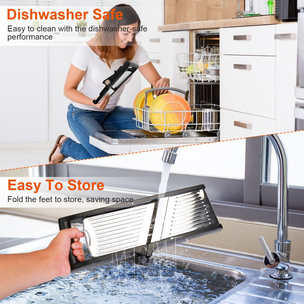 5-in-1 Stainless Steel Mandoline Slicer