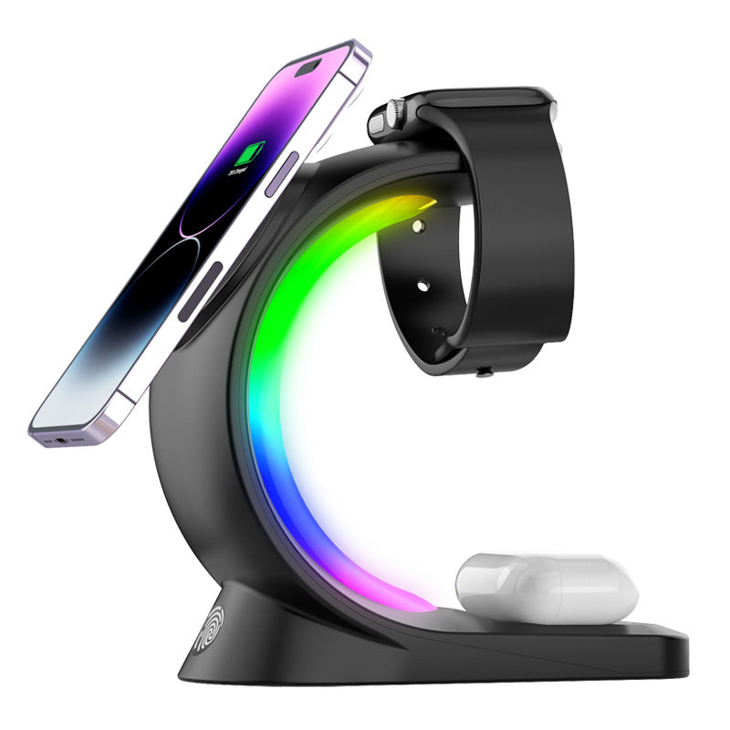 5-in-1 Wireless Charger with Night Light For Air pods Pro I-phone Watch
