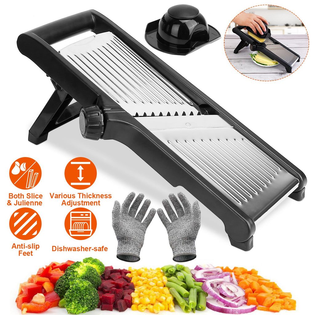 5-in-1 Stainless Steel Mandoline Slicer