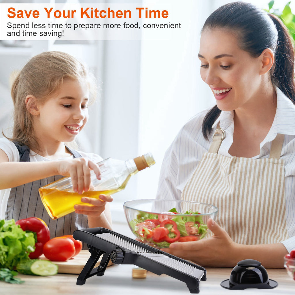 5-in-1 Stainless Steel Mandoline Slicer