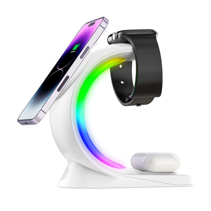 5-in-1 Wireless Charger with Night Light For Air pods Pro I-phone Watch