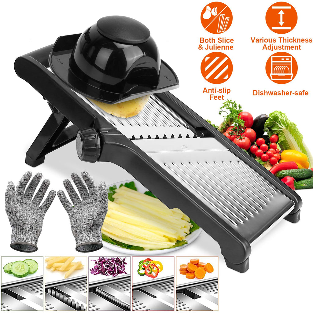 5-in-1 Stainless Steel Mandoline Slicer